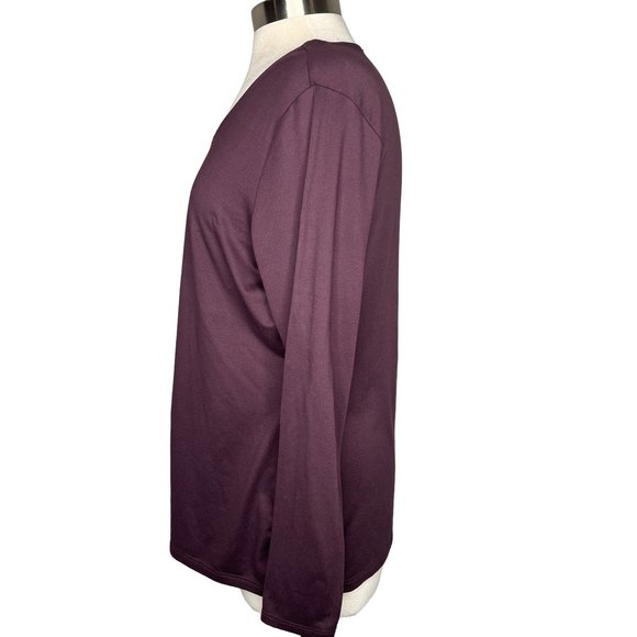 32° Heat top size XXL purple jersey round neck long sleeve four-way stretch - Picture 3 of 15